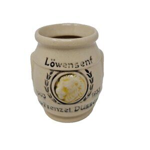 Vintage 1953 Otto Frenzel Lowensenf Mustard Jar Pot Lion Brand 50th Anniversary